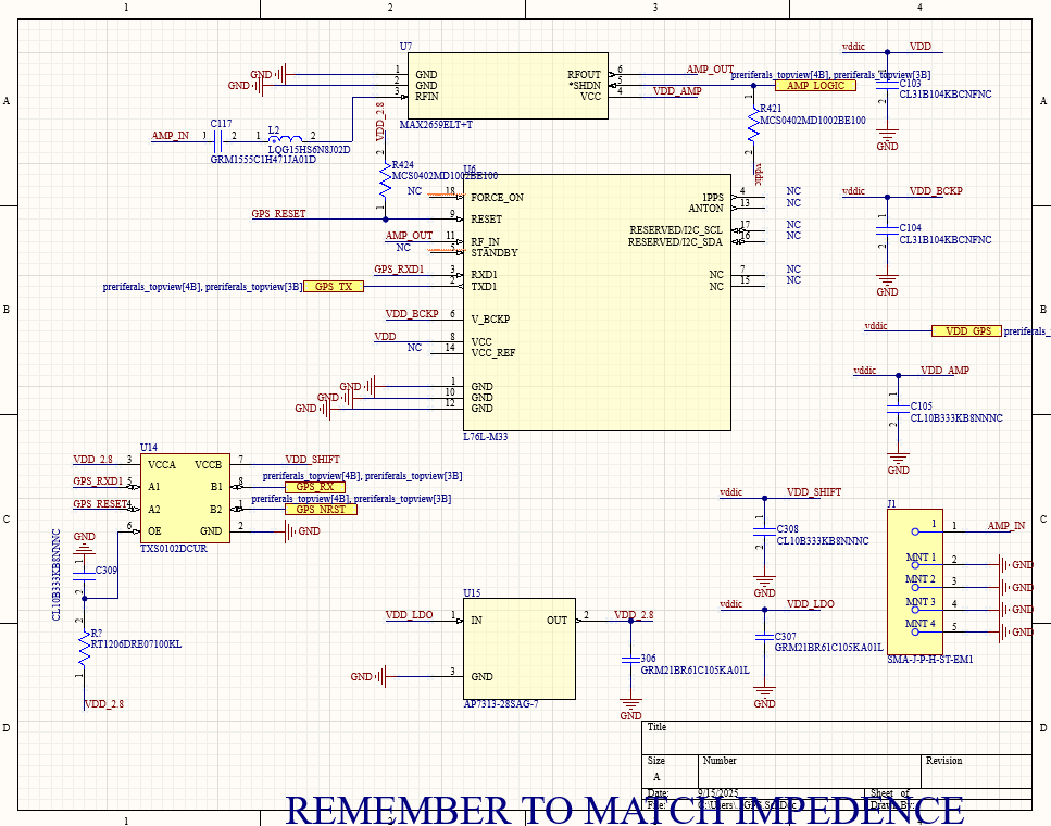 UAV PCB Schematic - GPS